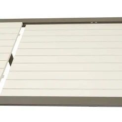 Table de jardin extensible rectangulaire LUZANE Argile / Café