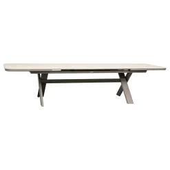 Table de jardin extensible rectangulaire VOLUPTY Beige ficelle / Argile