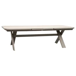 Table de jardin extensible rectangulaire VOLUPTY Beige ficelle / Argile