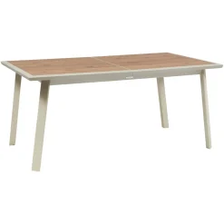 Table de jardin extensible rectangulaire PAVANE Malte / Argile