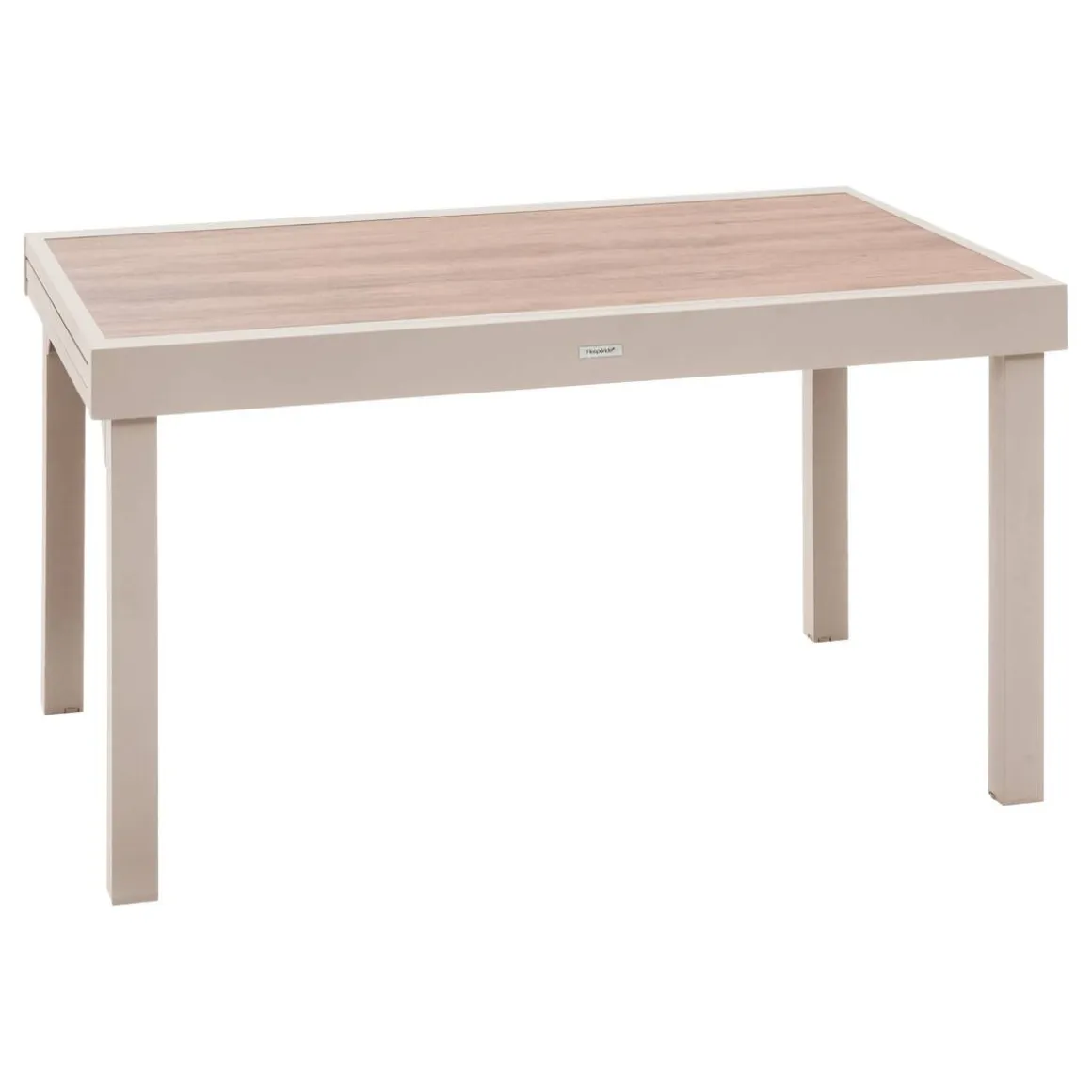 Table de jardin extensible rectangulaire PIAZZA Epeautre / Argile
