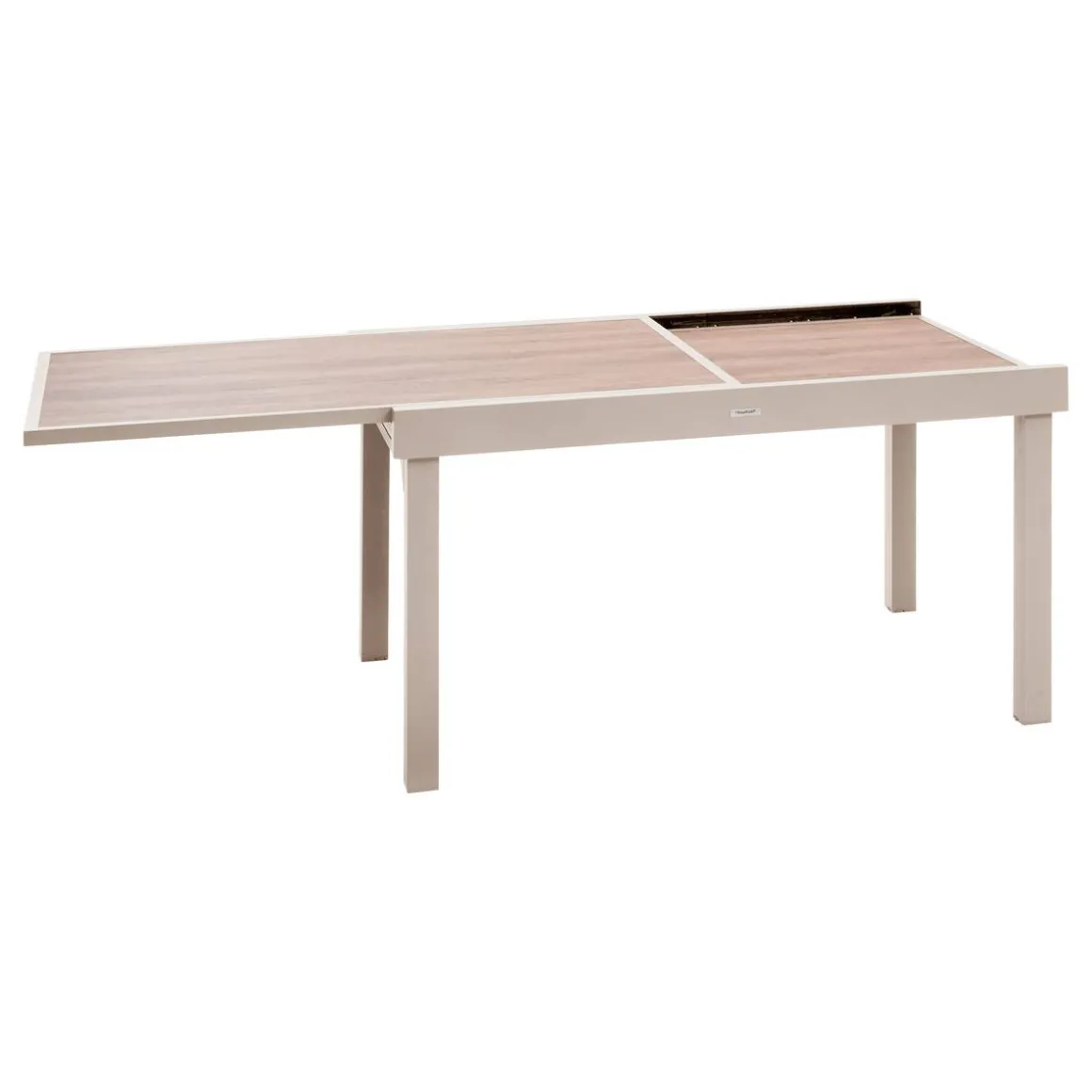 Table de jardin extensible rectangulaire PIAZZA Epeautre / Argile
