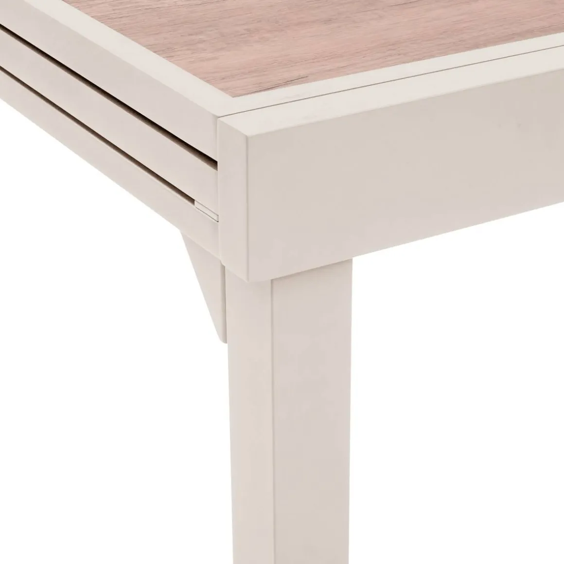 Table de jardin extensible rectangulaire PIAZZA Epeautre / Argile