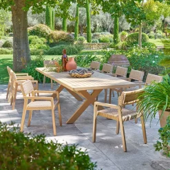 Table de jardin extensible rectangulaire XENIA Eucalyptus