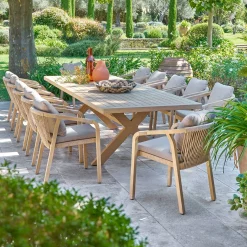 Table de jardin extensible rectangulaire XENIA Eucalyptus