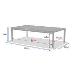 Table de jardin extensible ÉVASION Effet bois Honey & Graphite