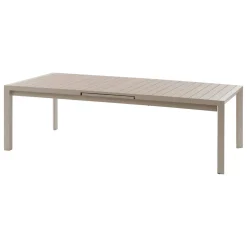 Table de jardin extensible ÉVASION Effet bois Lin & Argile