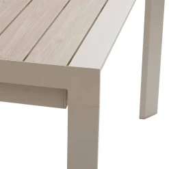 Table de jardin extensible ÉVASION Effet bois Lin & Argile