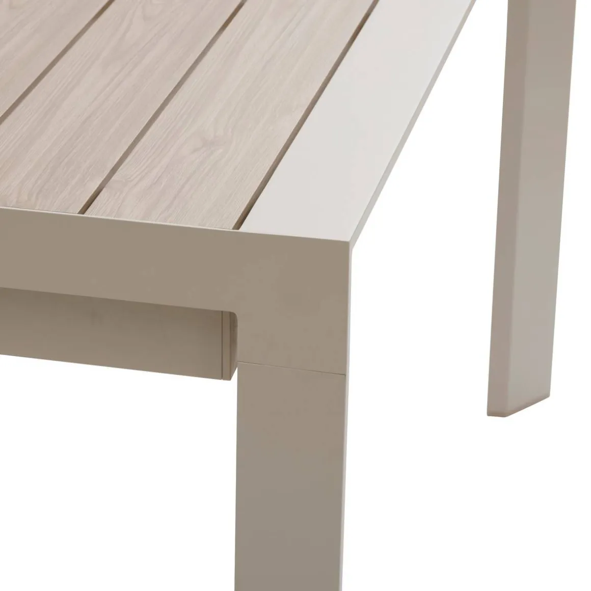 Table de jardin extensible ÉVASION Effet bois Lin & Argile