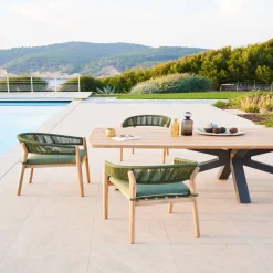 Table de jardin LIMAYA Acacia & Graphite