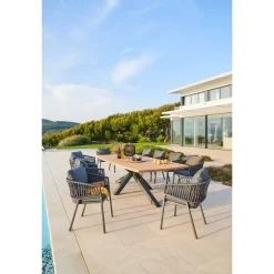 Table de jardin LIMAYA Acacia & Graphite