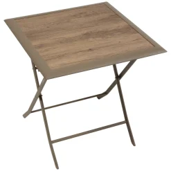 Table de jardin pliante carréee AZUA Truffe / Café