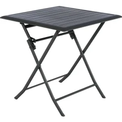 Table de jardin pliante carrée AZUA Graphite