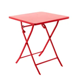 Table de jardin pliante carrée GREENSBORO Groseille