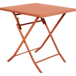 Table de jardin pliante carrée GREENSBORO Ambre