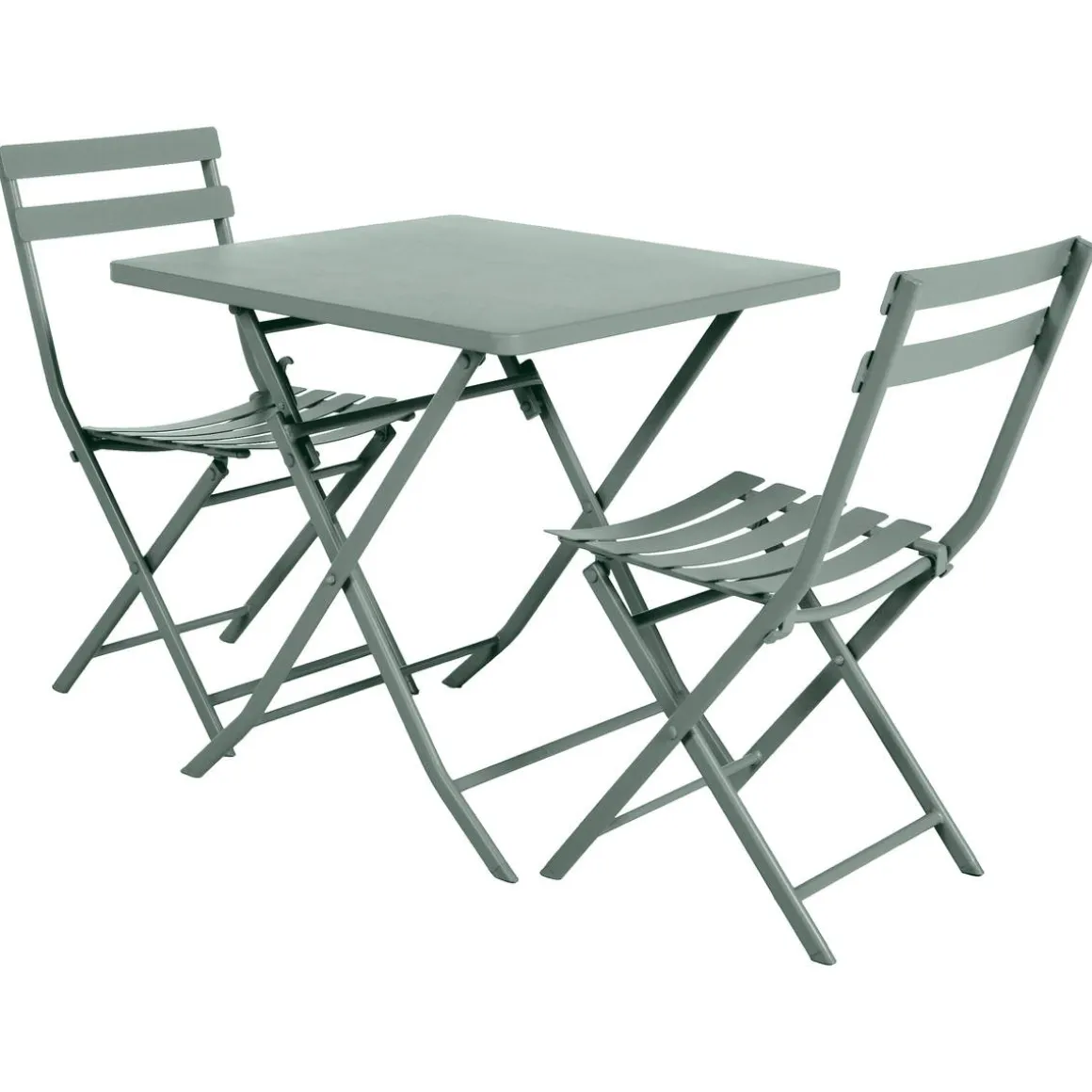 Table de jardin pliante carrée GREENSBORO Vert olive
