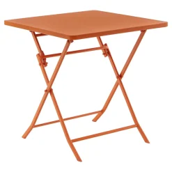 Table de jardin pliante carrée GREENSBORO Terre battue