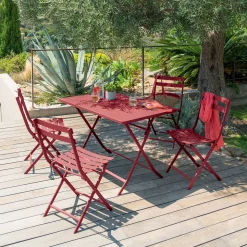 Table de jardin pliante rectangulaire GREENSBORO Grenade