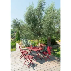Table de jardin pliante rectangulaire GREENSBORO Grenade