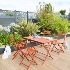 Table de jardin pliante rectangulaire GREENSBORO Ambre