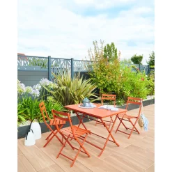 Table de jardin pliante rectangulaire GREENSBORO Ambre