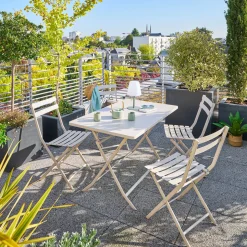 Table de jardin pliante rectangulaire GREENSBORO Argile