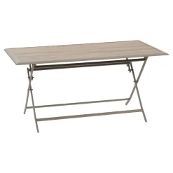 Table de jardin pliante rectangulaire AZUA Truffe / Café