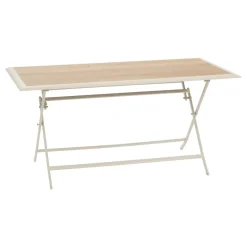Table de jardin pliante rectangulaire AZUA Epeautre / Argile