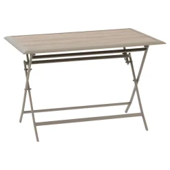 Table de jardin pliante rectangulaire AZUA Truffe / Café