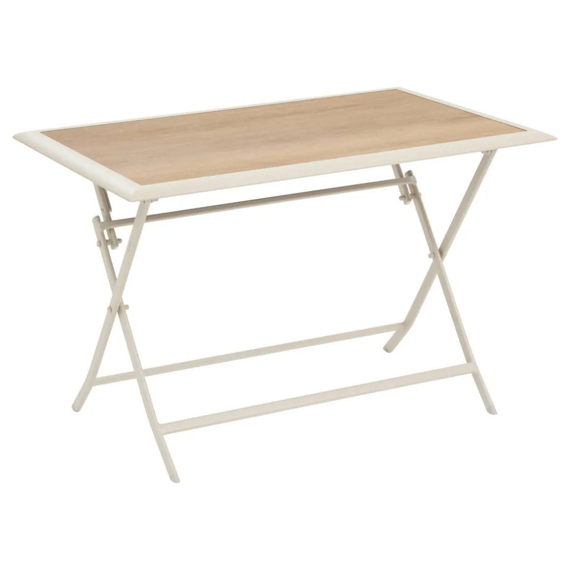 Table de jardin pliante rectangulaire AZUA Epeautre / Argile