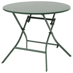 Table de jardin pliante ronde GREENSBORO Vert olive