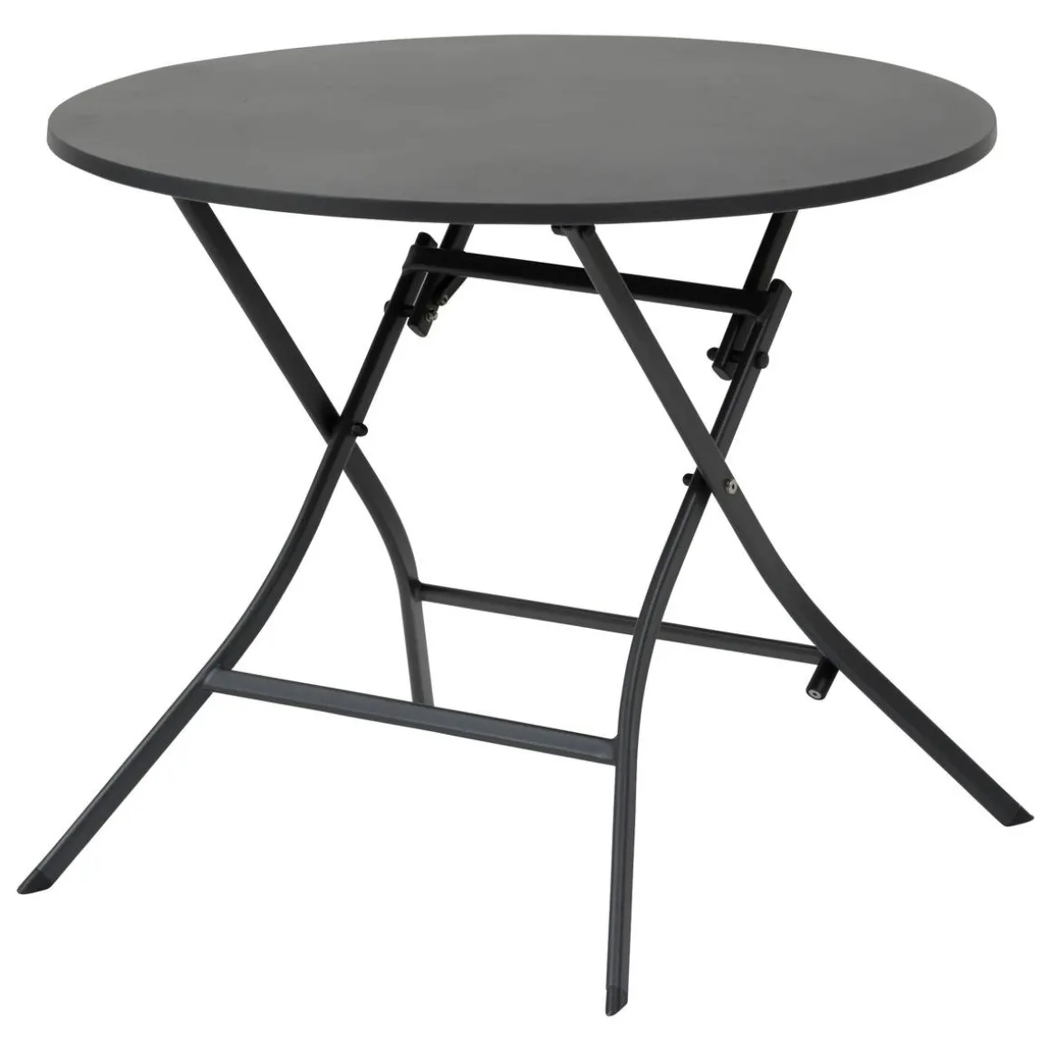 Table de jardin pliante ronde GREENSBORO Graphite