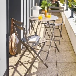 Table de jardin pliante ronde GREENSBORO Café