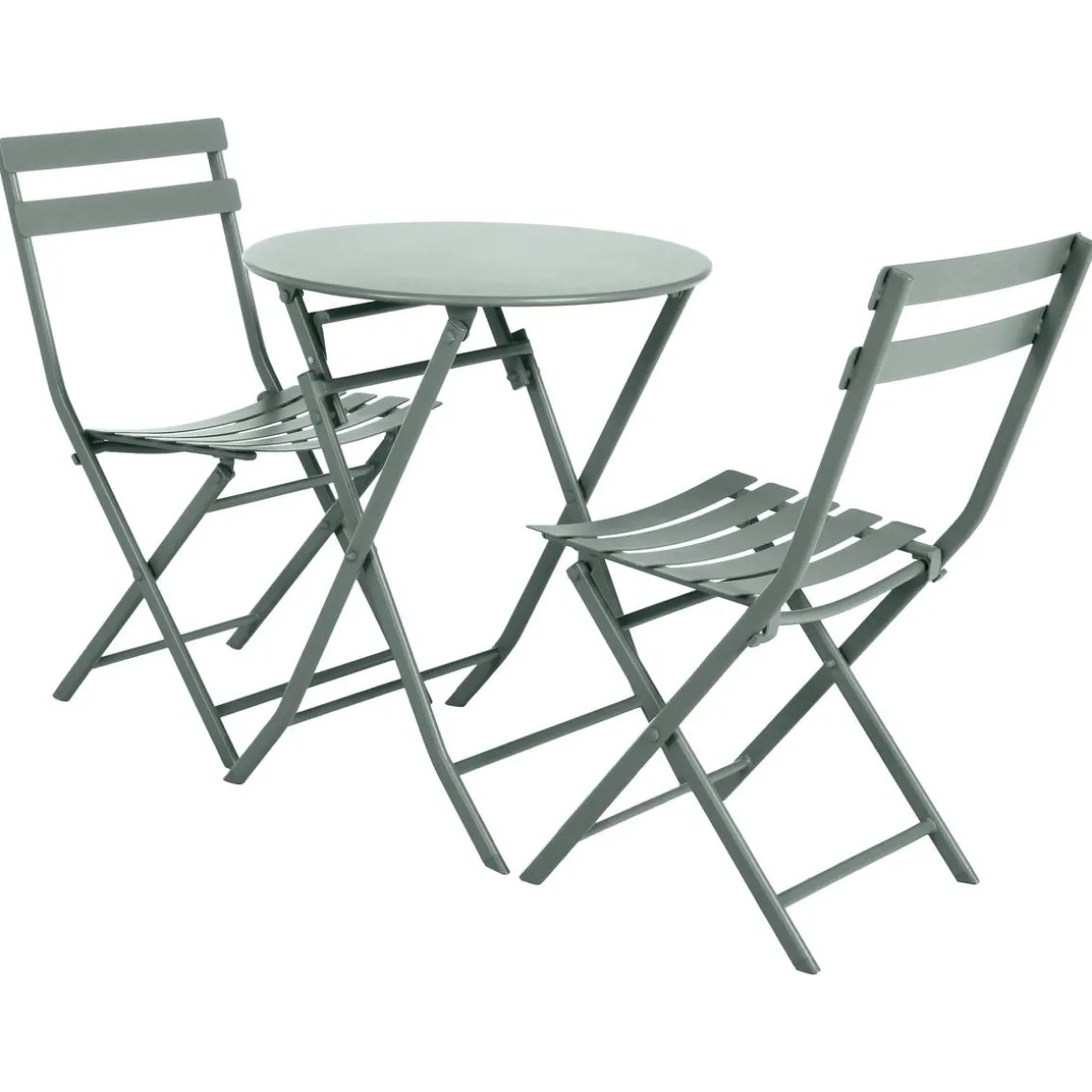 Table de jardin pliante ronde GREENSBORO Vert olive