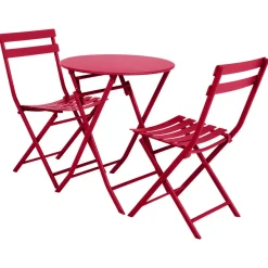 Table de jardin pliante ronde GREENSBORO Grenade