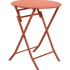 Table de jardin pliante ronde GREENSBORO Ambre