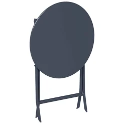 Table de jardin pliante ronde GREENSBORO Graphite