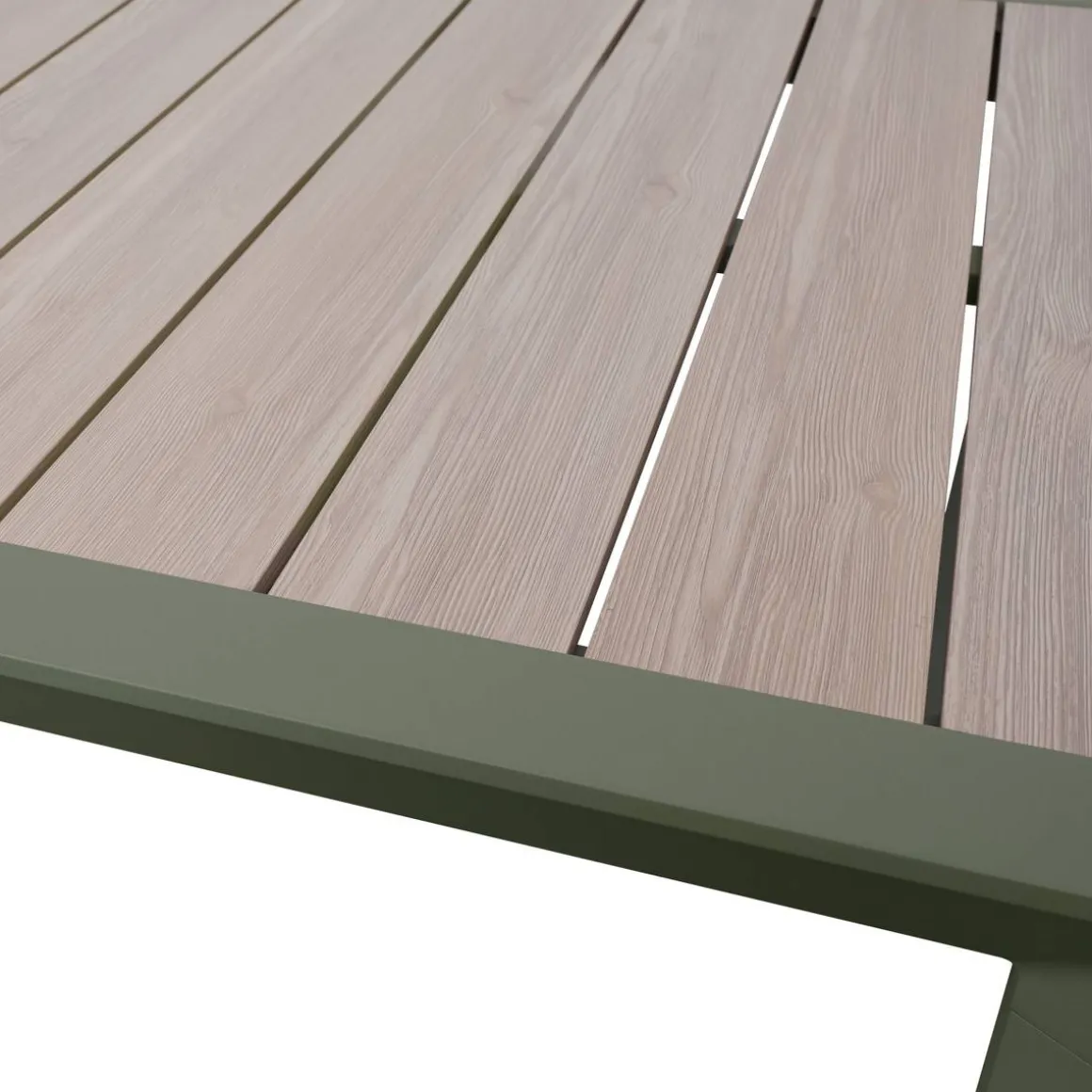 Table de jardin rectangulaire EVASION Lin / Vert laurier