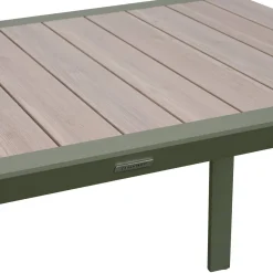 Table de jardin rectangulaire EVASION Lin / Vert laurier