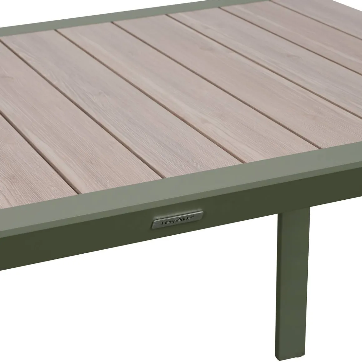 Table de jardin rectangulaire EVASION Lin / Vert laurier