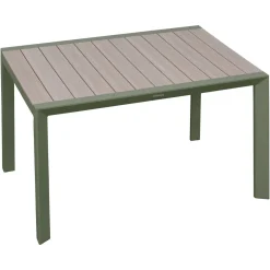 Table de jardin rectangulaire EVASION Lin / Vert laurier