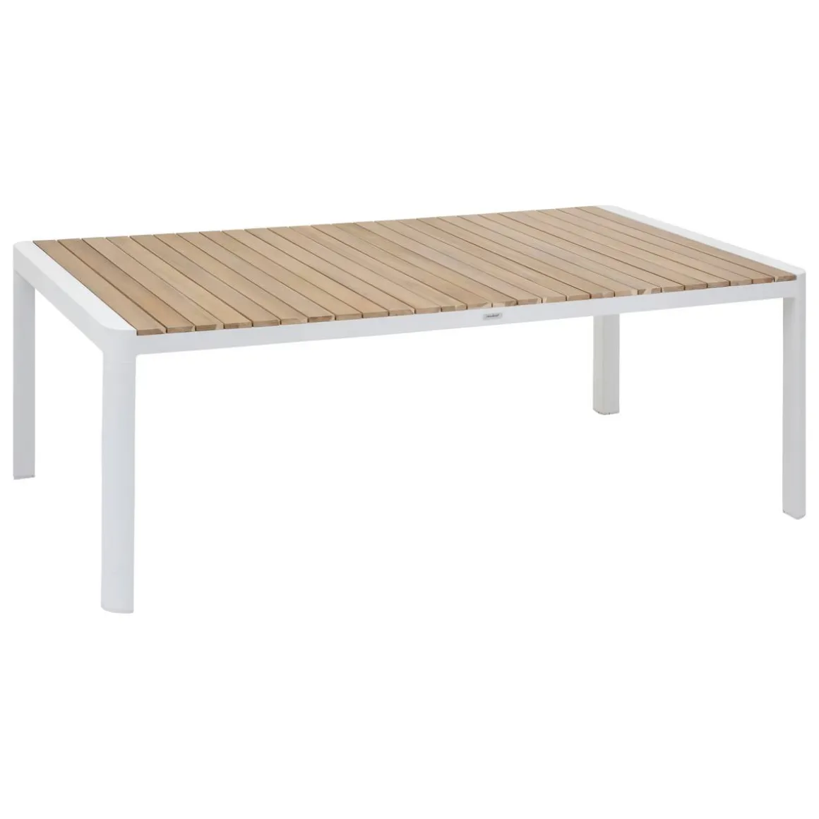 Table de jardin rectangulaire PARADIZE Acacia & Blanc