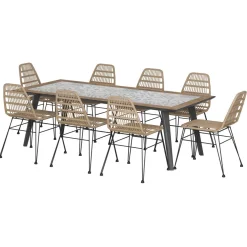 Table de jardin rectangulaire LAMBADA Céramique & Graphite