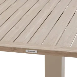Table de jardin relevable carrée SALIMIA Argile & Lin