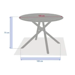 Table de jardin ronde NEBULLIA Vert laurier