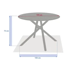 Table de jardin ronde NEBULLIA Vert laurier