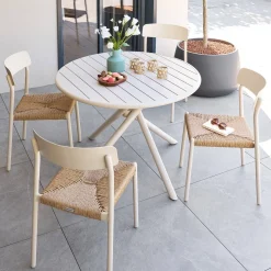 Table de jardin ronde NEBULLIA Argile