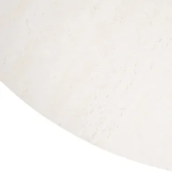 Table de jardin ronde NELORA Beige ficelle / Honey