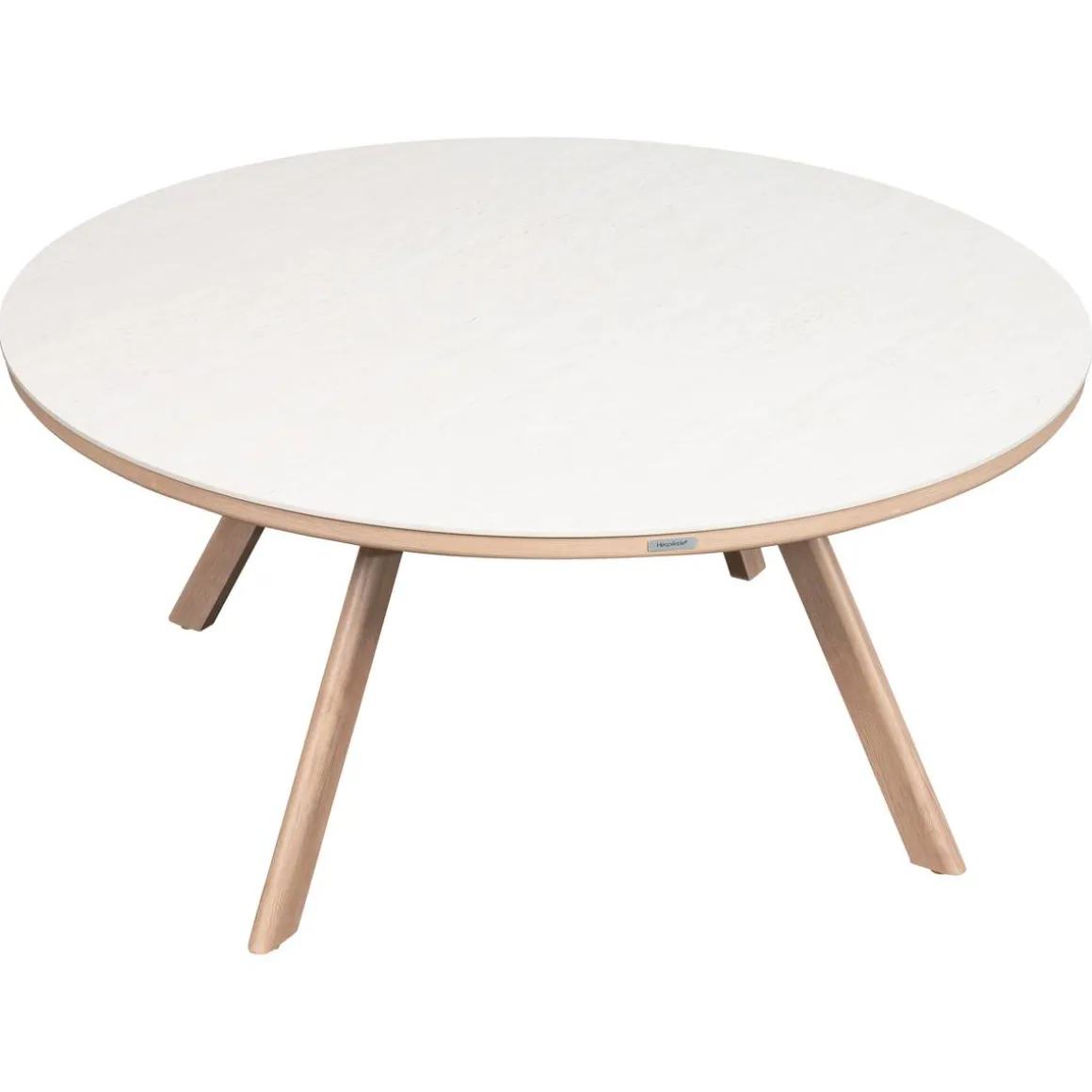 Table de jardin ronde NELORA Beige ficelle / Honey