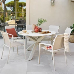 Table de jardin ronde ORYON Argile